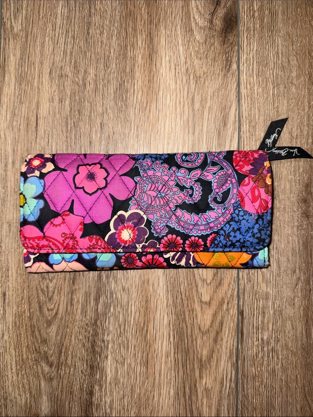 Vera Bradley Women’s 3-fold Wallet “ Floral Fiesta” Pattern (retired)